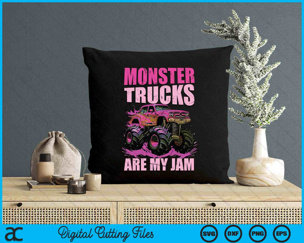 Monster Trucks Are My Jam SVG PNG Digital Cutting Files