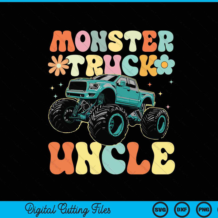 Monster truck uncle groovy truck lover SVG cut file