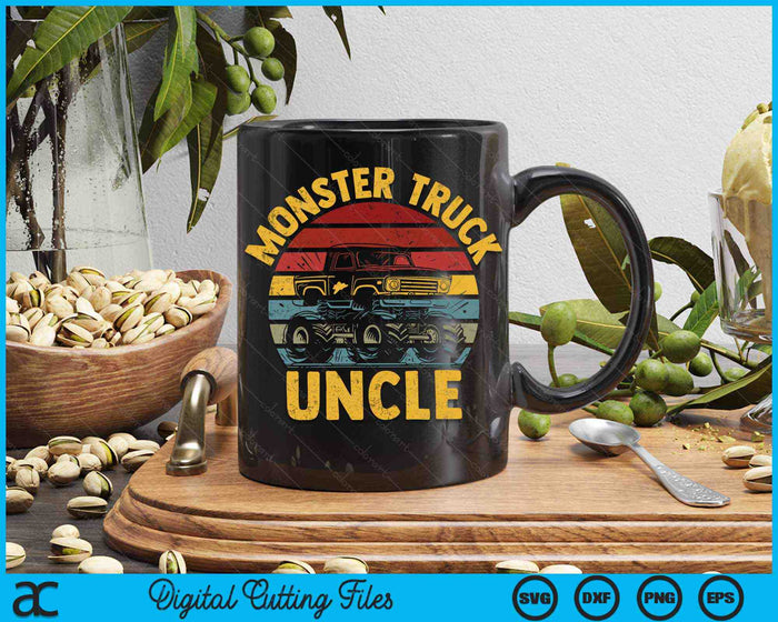 Monster Truck Uncle Retro Vintage Monster Truck SVG PNG Digital Cutting Files