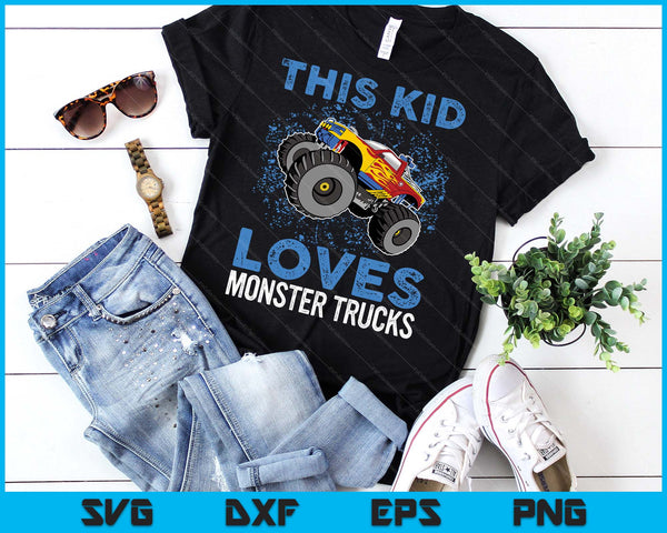 Monster Trucks Are My Jam For Boy SVG PNG Digital Printable Files
