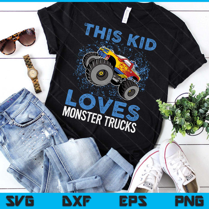 Monster Trucks Are My Jam For Boy SVG PNG Digital Printable Files