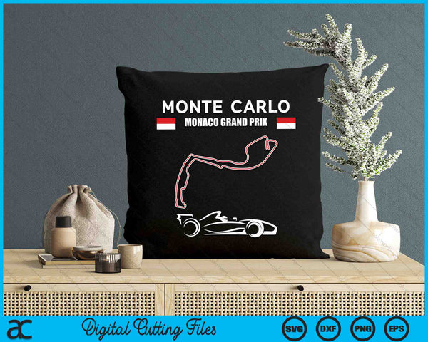 Monte Carlo Race Track Formula Racing Car Monaco SVG PNG Digital Cutting Files