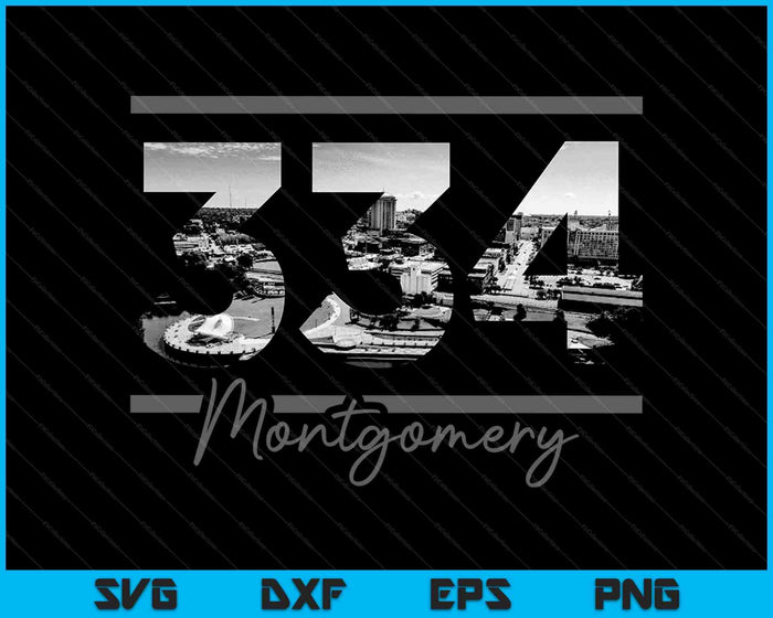 Montgomery 757 Area Code Skyline Alabama Vintage SVG PNG Cutting Printable Files