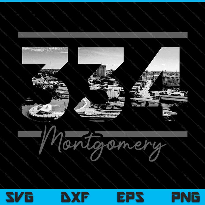 Montgomery 757 Area Code Skyline Alabama Vintage SVG PNG Cutting Printable Files