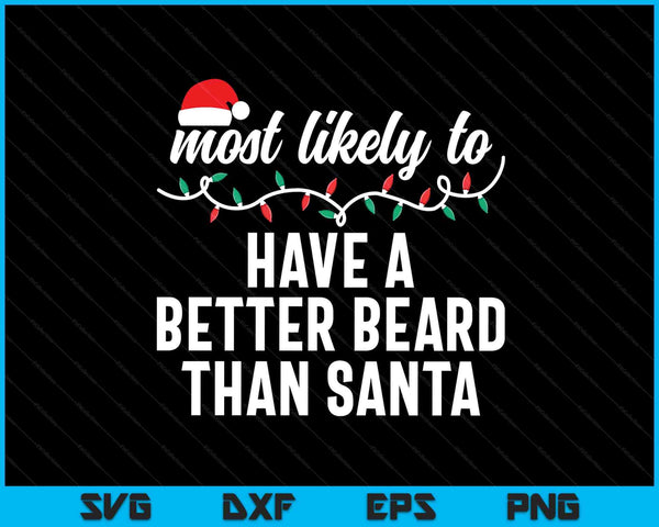 Most likely to Christmas matching family pajamas SVG PNG cut file for Cricut