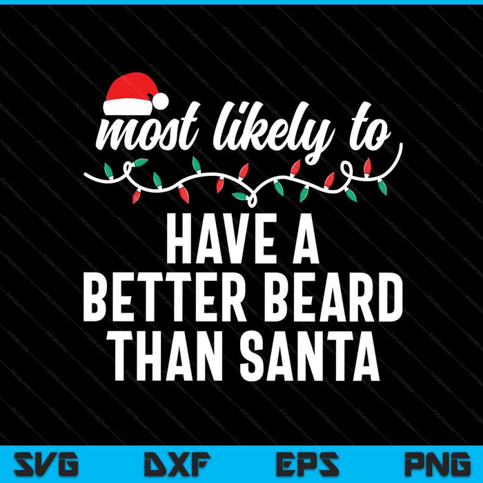 Most likely to Christmas matching family pajamas SVG PNG cut file for Cricut