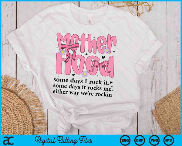 Motherhood Coquette Bow Mother's Day SVG PNG Digital Printable Files