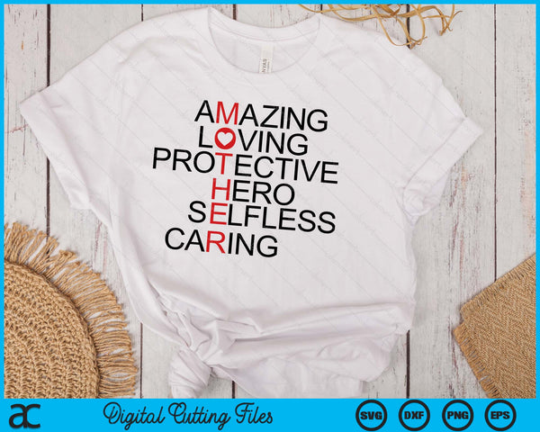 Mothers Day Life Amazing Loving SVG PNG Digital Printable Files