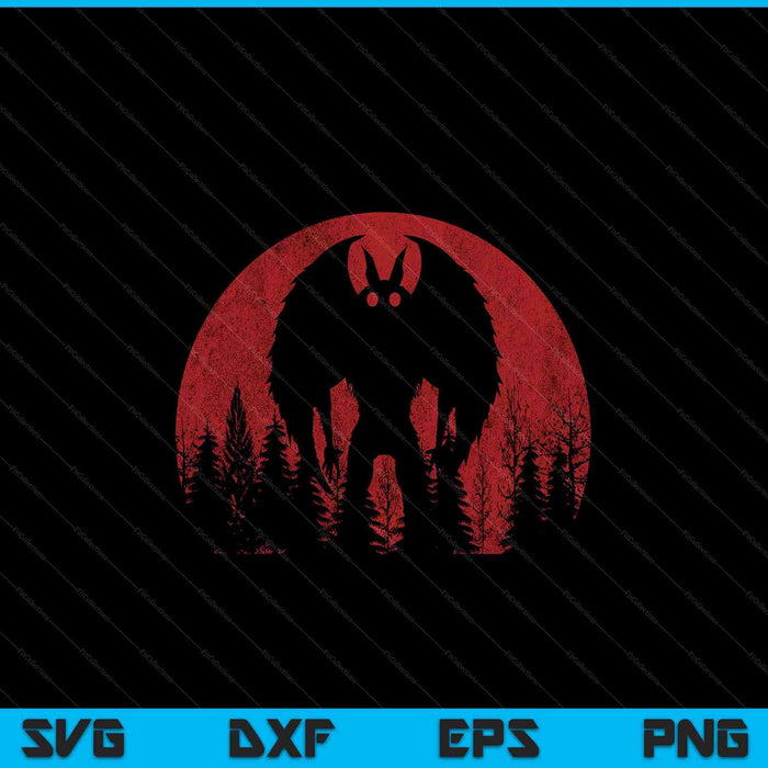 Mothman Moon Cryptozoology Cryptid SVG PNG digitale snijbestanden