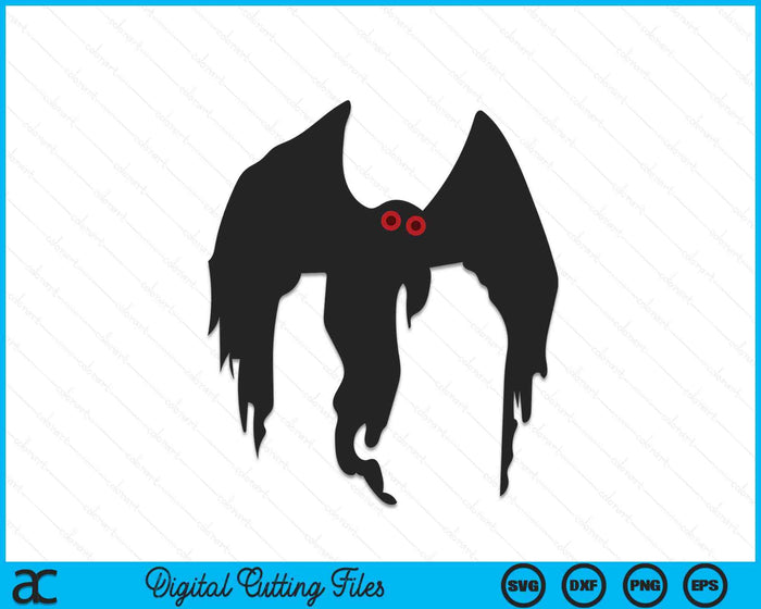 Mothman Point Pleasant Retro Cryptid Vintage SVG PNG Digital Cutting Files