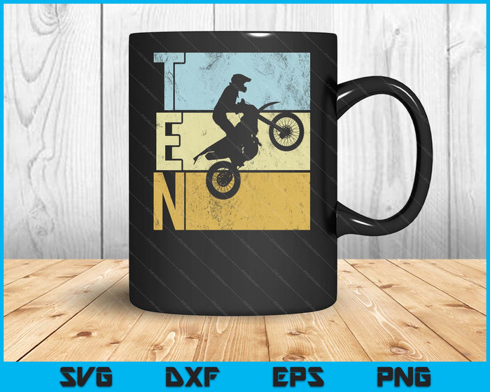 Motocross 10th Birthday Party MX Dirt Bike Birthday SVG PNG Digital Printable Files