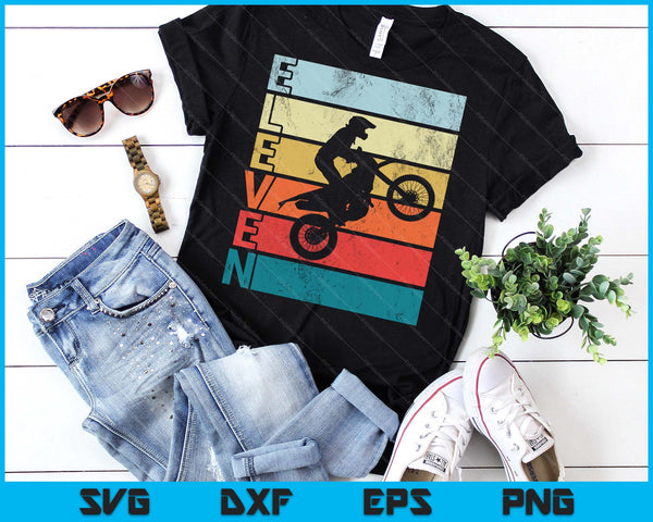 Motocross 11th Birthday Party MX Dirt Bike Birthday SVG PNG Digital Printable Files
