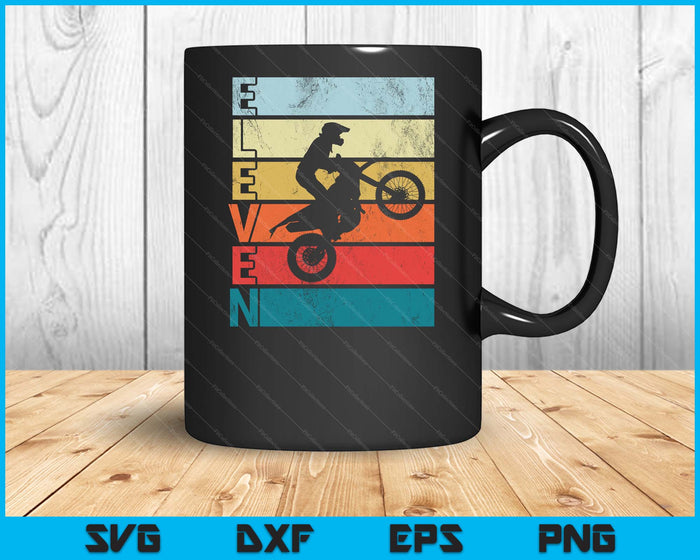 Motocross 11th Birthday Party MX Dirt Bike Birthday SVG PNG Digital Printable Files
