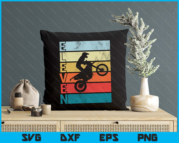 Motocross 11th Birthday Party MX Dirt Bike Birthday SVG PNG Digital Printable Files