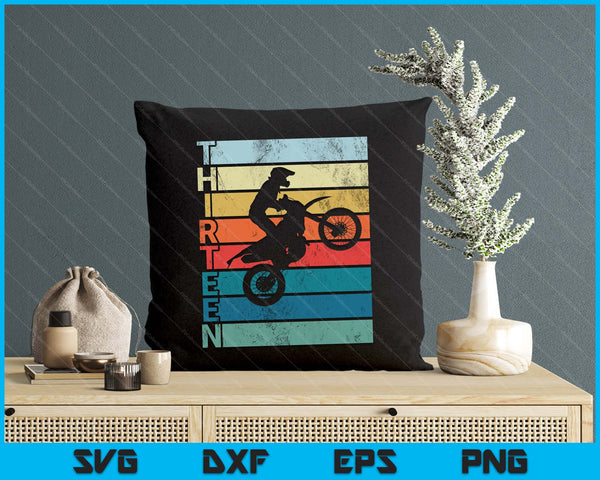 Motocross 13th Birthday Party MX Dirt Bike Birthday SVG PNG Digital Printable Files