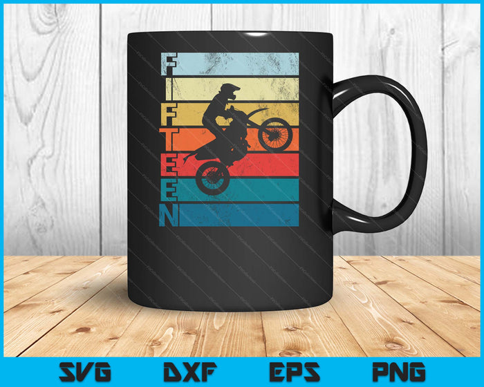 Motocross 15th Birthday Party MX Dirt Bike Birthday SVG PNG Digital Printable Files