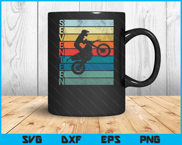 Motocross 17th Birthday Party MX Dirt Bike Birthday SVG PNG Digital Printable Files