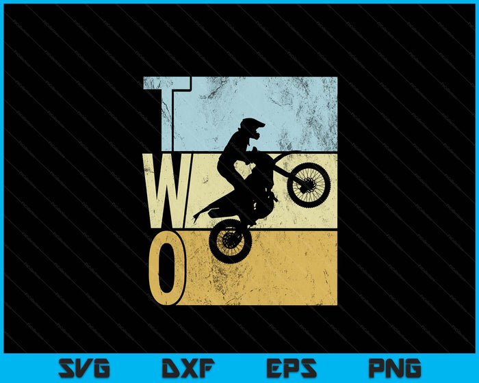Motocross 2nd Birthday Party MX Dirt Bike Birthday SVG PNG Digital Printable Files