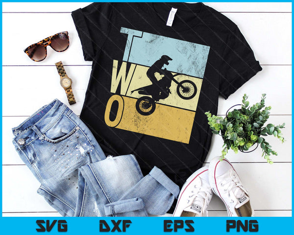 Motocross 2nd Birthday Party MX Dirt Bike Birthday SVG PNG Digital Printable Files