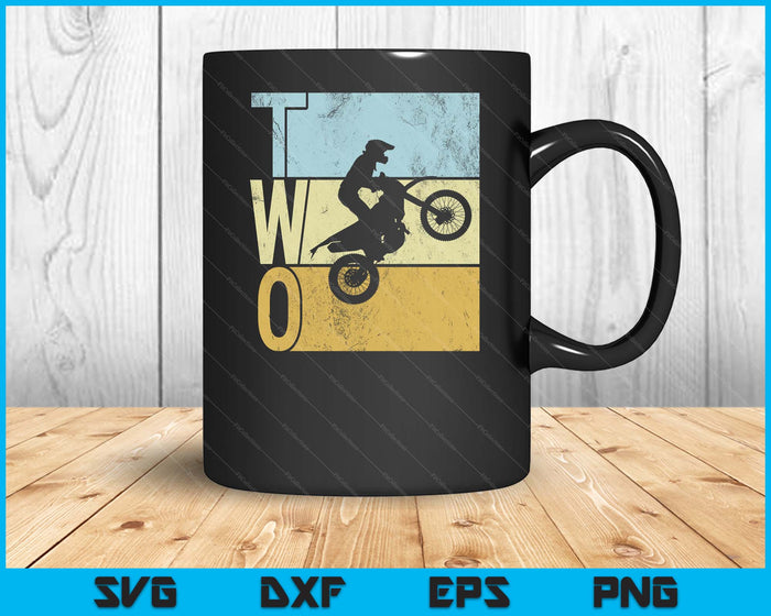 Motocross 2nd Birthday Party MX Dirt Bike Birthday SVG PNG Digital Printable Files
