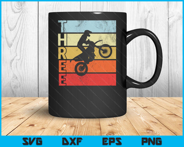 Motocross 3rd Birthday Party MX Dirt Bike Birthday SVG PNG Digital Printable Files