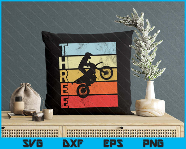 Motocross 3rd Birthday Party MX Dirt Bike Birthday SVG PNG Digital Printable Files