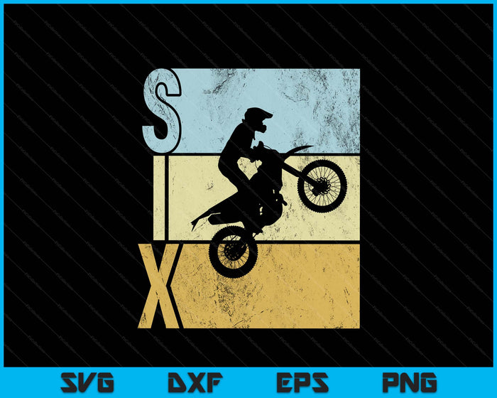 Motocross 6th Birthday Party MX Dirt Bike Birthday SVG PNG Digital Printable Files