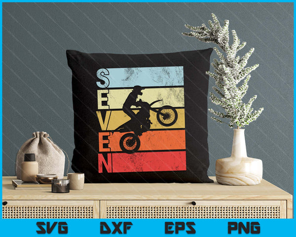 Motocross 7th Birthday Party MX Dirt Bike Birthday SVG PNG Digital Printable Files
