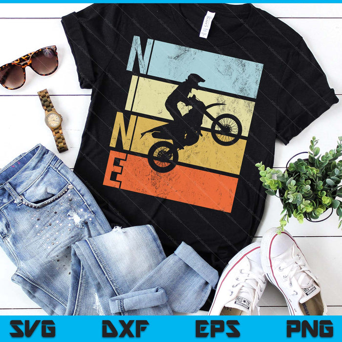 Motocross 9th Birthday Party MX Dirt Bike Birthday SVG PNG Digital Printable Files