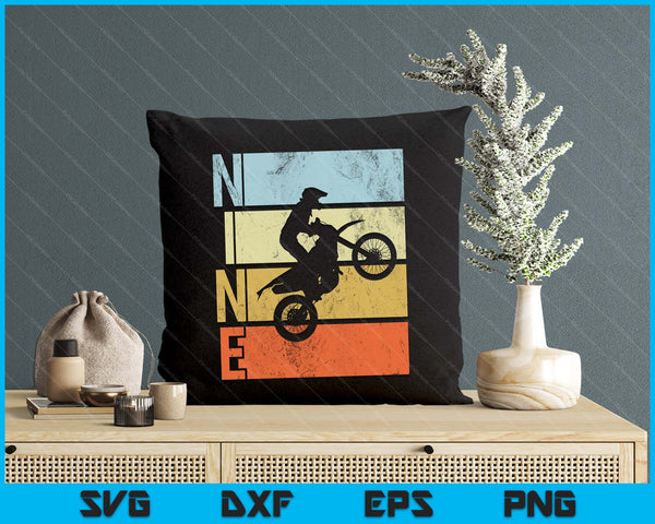 Motocross 9th Birthday Party MX Dirt Bike Birthday SVG PNG Digital Printable Files