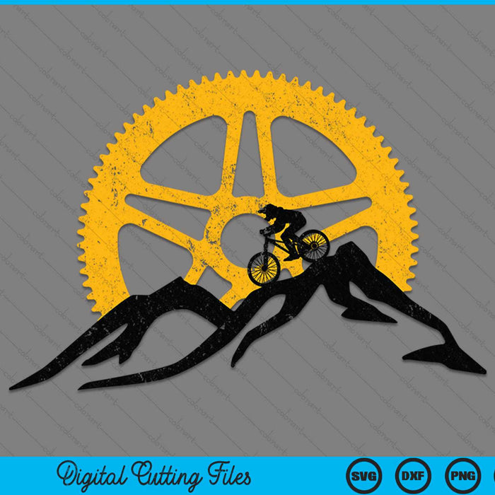Mountain bike MTB downhill biking SVG PNG cut file for Cricut