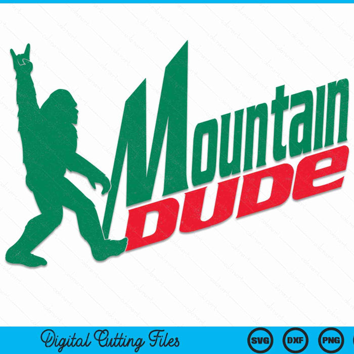 Mountain dude bigfoot sasquatch hiking SVG cut file