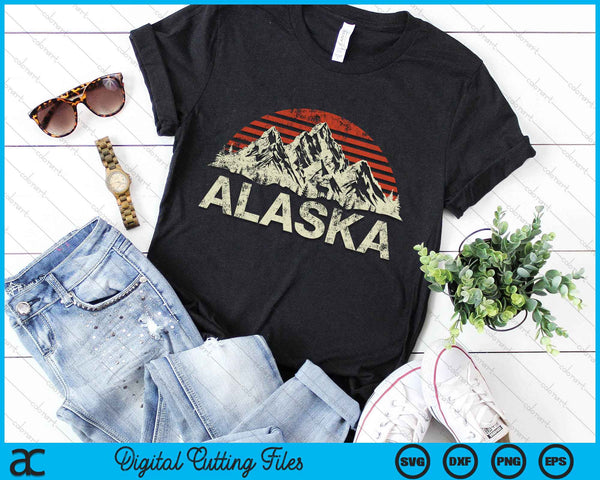 Mountain Wildlife Animal Alaskan Moose Retro Alaska SVG PNG Digital Cutting File