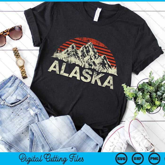 Mountain Wildlife Animal Alaskan Moose Retro Alaska SVG PNG Digital Cutting File