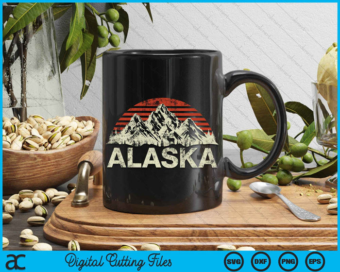 Mountain Wildlife Animal Alaskan Moose Retro Alaska SVG PNG Digital Cutting File