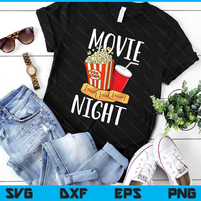 Movie Night Party Movie Night SVG PNG Digital Cutting Files