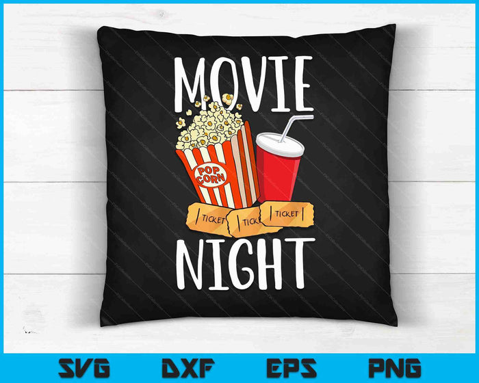 Movie Night Party Movie Night SVG PNG Digital Cutting Files