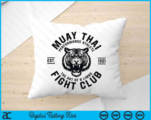 Muay Thai Street Fight Club Mens Mma Tiger Kick Boxing Club SVG PNG Digital Printable Files