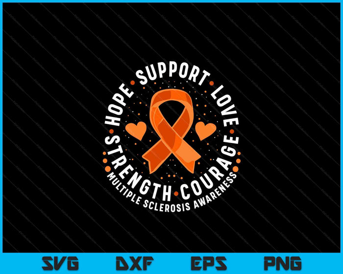 Multiple Sclerosis Awareness Family Support Ms Awareness SVG PNG Digital Cutting Files