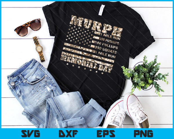 Murph Workout Challenge American Memorial Day Murph SVG PNG Digital Printable Files