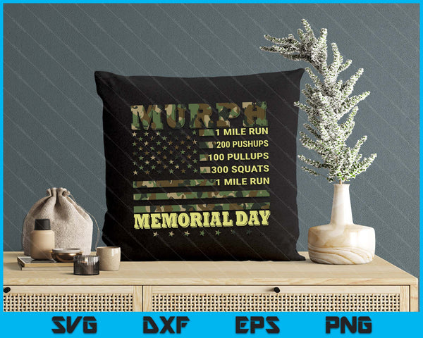 Murph Workout Challenge American Memorial Day Murph SVG PNG Digital Printable Files