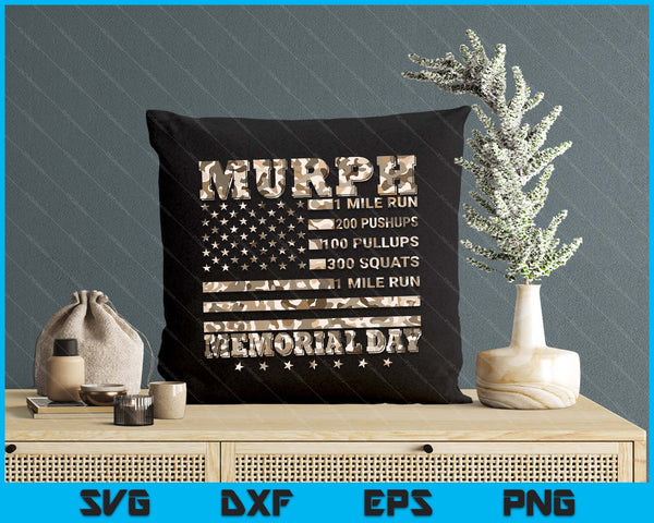 Murph Workout Challenge American Memorial Day Murph SVG PNG Digital Printable Files