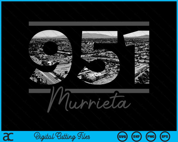 Murrieta 951 Area Code Skyline California Vintage SVG PNG Digital Cutting Files