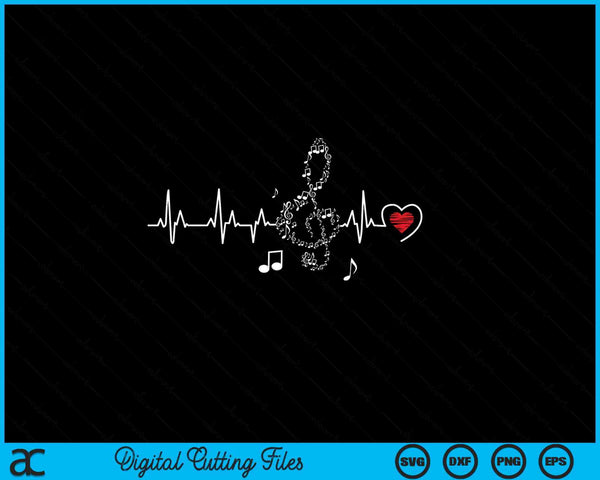 Music heartbeat clothing for music lovers SVG cut file