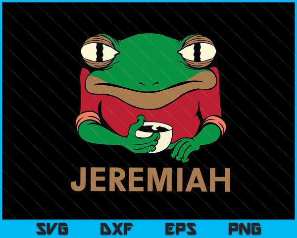 Muziekliefhebbers grappige Jeremiah de Bullfrog Retro muziek SVG PNG digitale afdrukbare bestanden