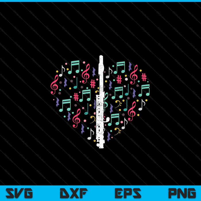 Musical instruments music notes lover flute SVG cut file