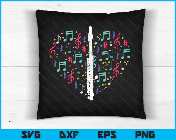 Musical Instruments Music Notes Lover Flute SVG PNG Digital Cutting Files