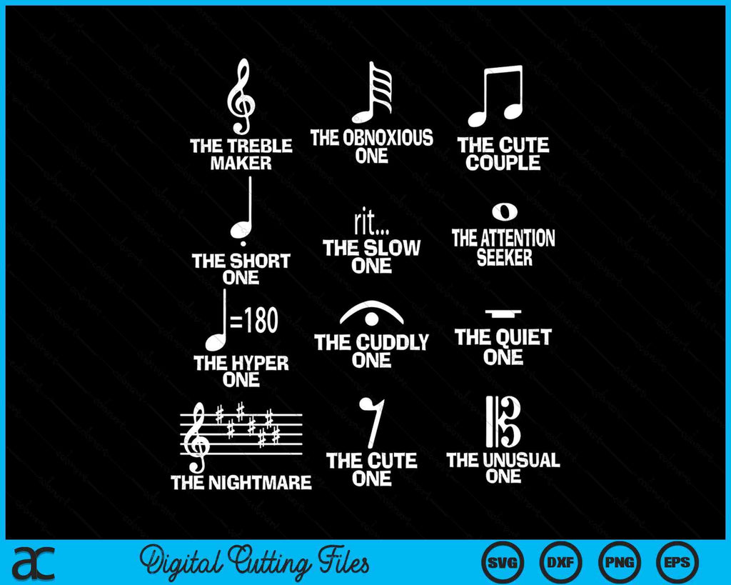 Musical Notes Symbol Definition Humor Christmas SVG PNG Printable File ...