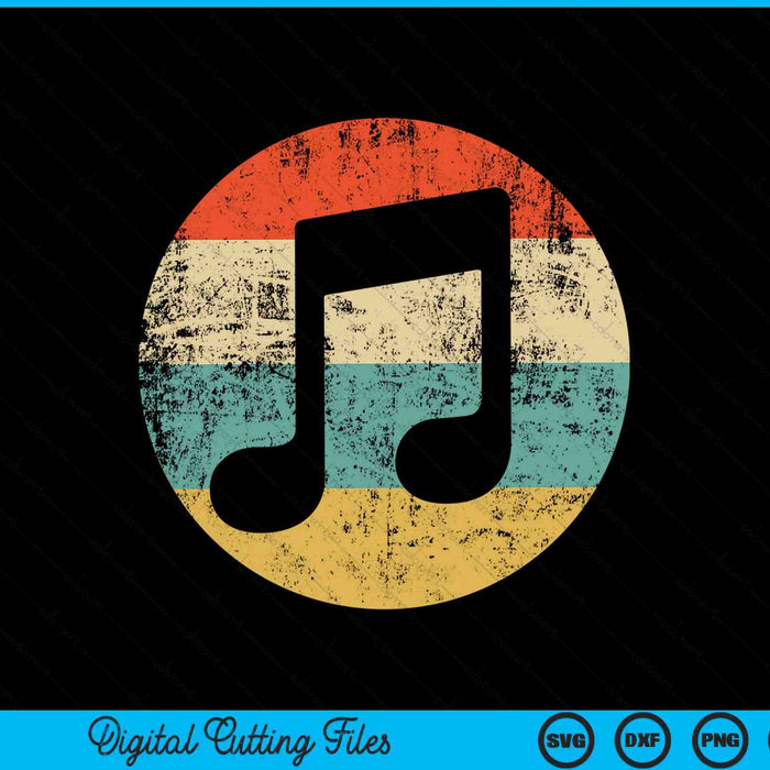 Musician retro musical notes SVG cut file