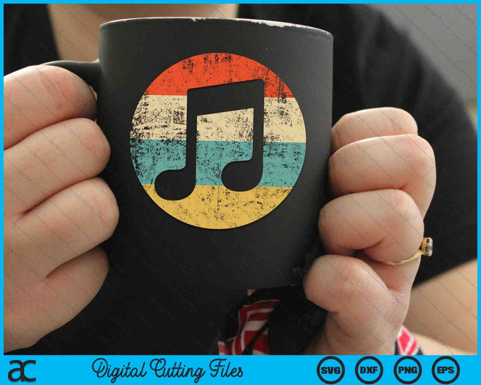 Musician Retro Musical Notes SVG PNG Digital Cutting Files